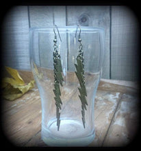 Load image into Gallery viewer, Lightning bolt earrings, Kitsch earrings, Bowie earrings, Dangle earrings, Stormy, Rain, Earrings for pierced ears or stretched lobes