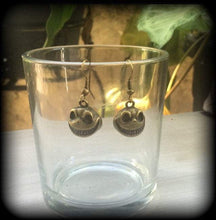 Load image into Gallery viewer, Halloween earrings Samhain earrings Christmas earrings Jack Skellington NMBC earrings Tim Burton earrings Tunnel dangles Plug dangles 3mm
