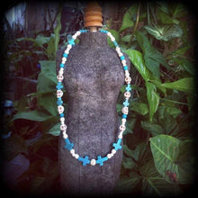 Load image into Gallery viewer, Halloween necklace Skull necklace Los Muertos necklace Day of the Dead jewelry Frost Bite Halloween jewelry Voodoo Inverted Cross necklace