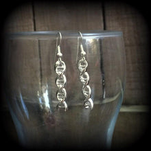 Load image into Gallery viewer, DNA earrings, Science earrings, DNA helix, Chemistry earrings, Nerd gifts, Geek gifts, DNA jewelry, Science gifts, Science jewelry, Anatomy