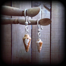 Load image into Gallery viewer, Jasper earrings Gemstone earrings Picture Jasper Stone earrings Pierced ears Stretched lobes French hooks Kidney hooks Leverback hooks 0g 2g