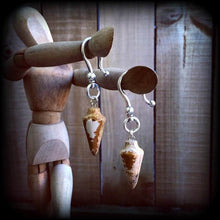 Load image into Gallery viewer, Jasper earrings Gemstone earrings Picture Jasper Stone earrings Pierced ears Stretched lobes French hooks Kidney hooks Leverback hooks 0g 2g