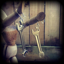 Load image into Gallery viewer, Ear weights, 3mm, 4mm, 5mm, Ear hangers, Tools, Tom boy gifts, Spanner, Wrench, Tool box, Tunnel dangles, Hanging gauges, 2 gauge, 0 gauge
