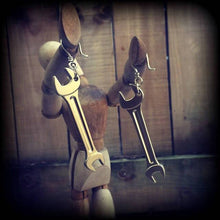 Load image into Gallery viewer, Ear weights, 3mm, 4mm, 5mm, Ear hangers, Tools, Tom boy gifts, Spanner, Wrench, Tool box, Tunnel dangles, Hanging gauges, 2 gauge, 0 gauge