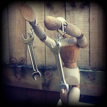 Load image into Gallery viewer, Ear weights, 3mm, 4mm, 5mm, Ear hangers, Tools, Tom boy gifts, Spanner, Wrench, Tool box, Tunnel dangles, Hanging gauges, 2 gauge, 0 gauge