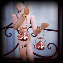 Load image into Gallery viewer, 8 gauge ear weights 6 gauge ear hangers 4mm Tunnel dangles Coffee pot Plug dangles 3mm Tunnel earrings 0 guage Plug earrings Stretched ears