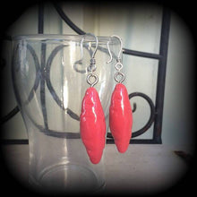 Load image into Gallery viewer, Food earrings, Potato earrings, Sweet potato, Vegan jewelry, Vegetable earrings, Food jewelry, Yam,Thanksgiving dinner, Christmas dinner