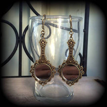 Load image into Gallery viewer, Fairy Tale Earrings, Mirror Earrings, Princess jewelry, Cinderella earrings, Girls earrings, Plug earrings, Tunnel earrings, Gifts for girls