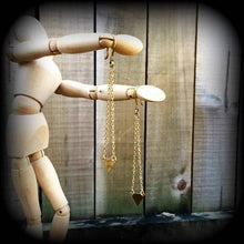 Load image into Gallery viewer, Ear hangers Tunnel dangles Plug earrings Hanging dangles Sacred geometry Triangle Tunnel earrings Tunnel dangles Plug earrings Gauges 2g