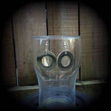 Load image into Gallery viewer, Circle earrings, Geometric earrings, Sacred Geometry, Plug earrings, Circle jewelry, Geometric jewelry,  Tunnel earrings, Funky jewelry