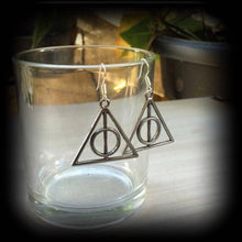 Load image into Gallery viewer, Wizard earrings Magic earrings Spells Geek earrings Nerd earrings Book earrings Fan girl earrings Pop Culture Witchcraft Gifts for girls