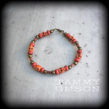 Load image into Gallery viewer, Papa Legba bracelet, Skull bracelet, Legba Atibon, Atibon Legba, Voodoo bracelet, Vodou Loa, Ritual jewelry, Halloween, Santeria, Samhain