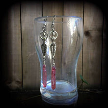 Load image into Gallery viewer, Goddess earrings, Venus earrings, Quartz earrrings, Pagan jewelry, Crystal earrings, Boho earrings, Druzy earrings, Plug earrings, Pierced