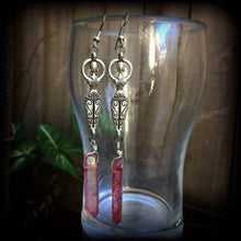 Load image into Gallery viewer, Goddess earrings, Venus earrings, Quartz earrrings, Pagan jewelry, Crystal earrings, Boho earrings, Druzy earrings, Plug earrings, Pierced