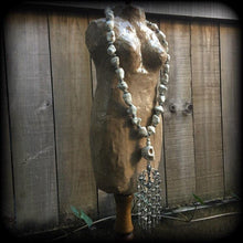Load image into Gallery viewer, Voodoo Necklace, Fleur De Lis, Skull necklace, Voodou jewelry, Loa jewlery, Erzulie necklace, Day of the Dead, Skull jewelry, Santeria