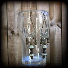 Load image into Gallery viewer, Shiva earrings, Hindu earrings, Shiva jewelry, Mahadeva, Shankara, Tunnel earrings, Hindi earrings, Dangles earrings, Plug gauges 0g 2g 4g