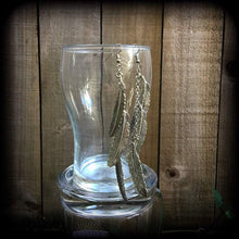 Load image into Gallery viewer, Feather earrings, Goddess earrings, Artemis earrings, Boho earrings, Dangle earrings, For pierced ears, For stretched ears, Gauged earrings