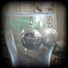 Load image into Gallery viewer, Sigil earrings, Archangel jewelry, Archangel Michael, Occult jewelry, Esoteric jewelry, Quaballah jewlery, Kaballah, Magick, Judaism, Gauges