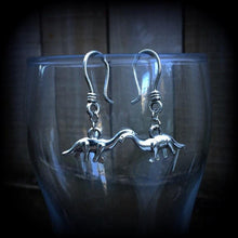 Load image into Gallery viewer, Dinosaur 3mm ear hangers Diplodocus 8 gauge tunnel earrings Tunnel dangles 6 guage earrings 4mm plug dangles 6mm ear hangers 8mm 10mmgauges