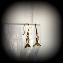 Load image into Gallery viewer, Whale tail earrings, Ocean life earrings, Beach earrings, Nautical earrings, Surfing earrings, Hippy earrings, Animal jewelry, Gauges 8g 6g