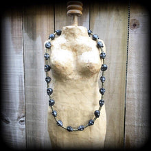 Load image into Gallery viewer, Voodou necklace, Voodoo necklace, Ogoun necklace, Stone necklace, Santeria necklace, Beaded necklace Bronze necklace, Ogoun jewelry, Loa