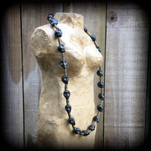 Load image into Gallery viewer, Voodou necklace, Voodoo necklace, Ogoun necklace, Stone necklace, Santeria necklace, Beaded necklace Bronze necklace, Ogoun jewelry, Loa