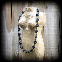 Load image into Gallery viewer, Voodou necklace, Voodoo necklace, Ogoun necklace, Stone necklace, Santeria necklace, Beaded necklace Bronze necklace, Ogoun jewelry, Loa