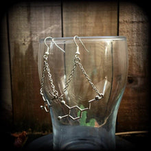 Load image into Gallery viewer, Dopamine earrings Science earrings Molecule earrings Science jewelry Chemistry earrings Nerd gifts Geek gifts Plug earrings Gauged earrings