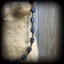 Load image into Gallery viewer, Voodou necklace, Voodoo necklace, Ogoun necklace, Stone necklace, Santeria necklace, Beaded necklace Bronze necklace, Ogoun jewelry, Loa