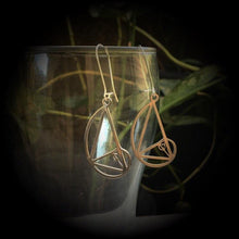 Load image into Gallery viewer, Fibonacci 0 gauge ear hangers 2 gauge Sacred Geometry 3mm tunnel dangles 4mm plug dangles Hanging gauges Gauged earrings 0g 00g 8g 6g 4g 2g