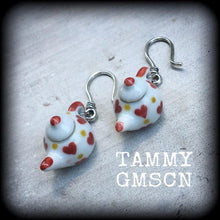 Load image into Gallery viewer, 3mm 8 gauge plug dangles 4mm 6 gauge tunnel dangles 5mm 4 gauge plug earrings 6mm 2 gauge tunnel earrings 8mm 0 gauge ear hangers 00 gauges