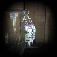 Load image into Gallery viewer, Hello Kitty Earrings Happy Cat Japanese My melody Plug earrings Kawaii Kitsch earrings Tunnel earrings Gauges Ear hangers Pierced ears 14g