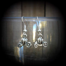 Load image into Gallery viewer, Cinderella earrings Carriage earrings Halloween earrings Pumpkin Earrings Princess earrings Jack o Lantern earrings Tunnel earrings Gauges