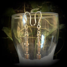 Load image into Gallery viewer, Sonic screwdriver earrings Dr Who earrings Dr Who jewelry Sci Fi earrings Tom Baker Daleks Nerd earrings Geek earrings Plugs Tunnel earrings