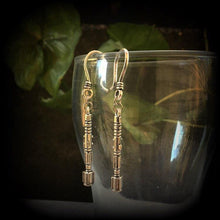Load image into Gallery viewer, Sonic screwdriver earrings Dr Who earrings Dr Who jewelry Sci Fi earrings Tom Baker Daleks Nerd earrings Geek earrings Plugs Tunnel earrings