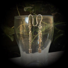 Load image into Gallery viewer, Sonic screwdriver earrings Dr Who earrings Dr Who jewelry Sci Fi earrings Tom Baker Daleks Nerd earrings Geek earrings Plugs Tunnel earrings