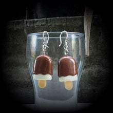 Load image into Gallery viewer, 3mm ice cream earrings 8 gauge tunnel earrings 4mm tunnel dangles 6 gauge ear hangers Plug dangles 2 gauge tunnel earrings Gauged earrings