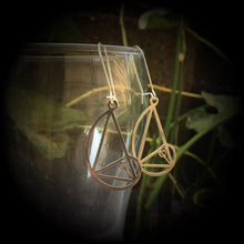 Load image into Gallery viewer, Fibonacci earrings Sacred Geometry Nautilus jewlery Beach jewelry Perfect ratio Golden ratio 3mm Tunnel earrings Fossil 6mm 2g Plug earrings