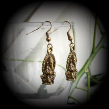 Load image into Gallery viewer, Ganesh earrings ,Elephant earrings, Ganesha jewelry, Elephant god, Shiva, Indian jewelry, Ganesha earrings, Ganesh Chaturthi, Gauges