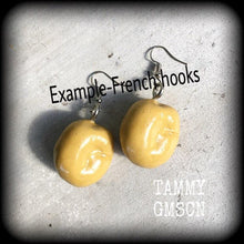 Load image into Gallery viewer, Potato earrings Vegan Food Vegetable Ear weights Tunnel earrings Thanksgiving Roast dinner Christmas Novelty earrings Tunnel dangles 00g 0g