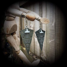 Load image into Gallery viewer, Star Wars ear weights, Imperial Star Destroyer, Ear weights, Tunnel dangles, Sci Fi ear hangers, Gauged earrings Plug dangles 0g 00g 6g 4g