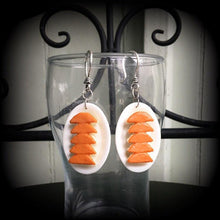 Load image into Gallery viewer, Free shipping Gyoza earrings Food earrings Yum cha earrings Plug dangles Dumpling earrings Tunnel earrings Tunnel dangles Ear weights Gauges