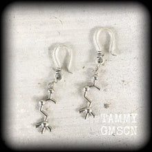 Load image into Gallery viewer, Molecule earrings Dream molecule Acetylcholine earrings Science earrings Chemical earrings Geek Plug earrings Tunnel earrings Lab jewelry 8g