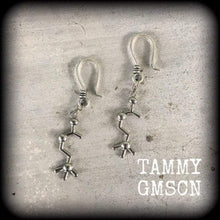 Load image into Gallery viewer, Molecule earrings Dream molecule Acetylcholine earrings Science earrings Chemical earrings Geek Plug earrings Tunnel earrings Lab jewelry 8g
