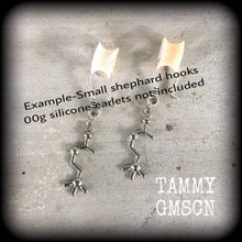 Load image into Gallery viewer, Molecule earrings Dream molecule Acetylcholine earrings Science earrings Chemical earrings Geek Plug earrings Tunnel earrings Lab jewelry 8g