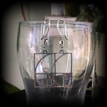 Load image into Gallery viewer, 3mm ear hangers 4mm weights Fibonacci 5mm tunnel dangles 6mm plug dangles 8mm tunnel earrings 10mm plug earrings Hanging gauges 12mm gauges