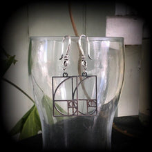 Load image into Gallery viewer, 3mm ear hangers 4mm weights Fibonacci 5mm tunnel dangles 6mm plug dangles 8mm tunnel earrings 10mm plug earrings Hanging gauges 12mm gauges