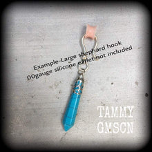 Load image into Gallery viewer, Turquoise earring Single earring Gemstone earrings Stone earring 6mm Tunnel earring Plug earring Turquoise jewelry Native American jewelry