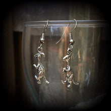 Load image into Gallery viewer, Dinosaur earrings Dinosaur jewelry Jurassic earrings Parasaurolophus T Rex Jurassic jewelry Tunnel earrings Reptile jewelry Plug earrings