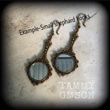 Load image into Gallery viewer, Fairy Tale Earrings, Mirror Earrings, Princess jewelry, Cinderella earrings, Girls earrings, Plug earrings, Tunnel earrings, Gifts for girls